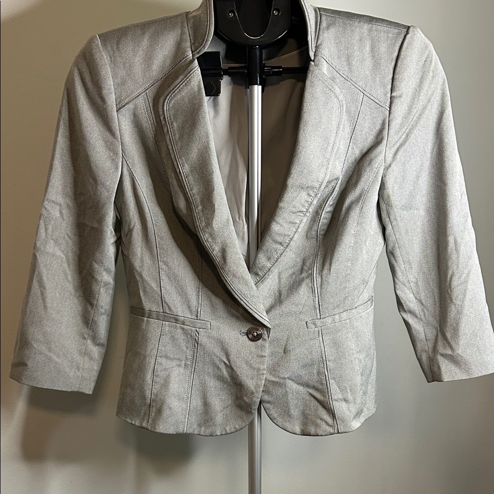 White House Black Market Light Gray Blazer